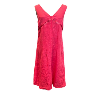 Max & Co. 100% Linen Barbie pink Sleeveless sheath dress Size 38 (S)